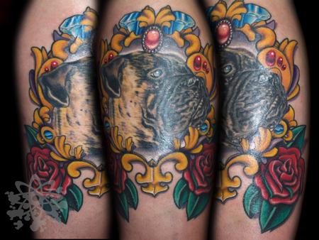 Tattoos - Framed dog portrait - 63926